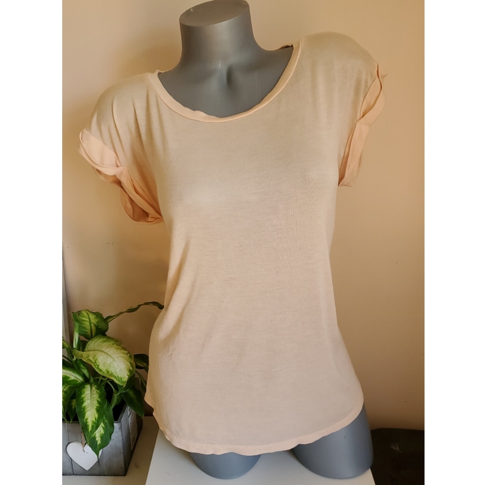 Signature Studio Soft Peach Casual Vneck XL